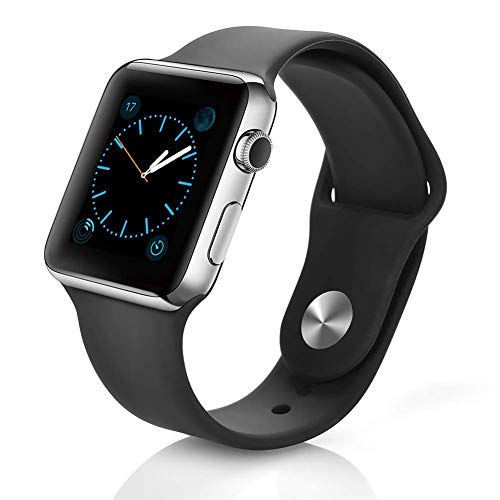 OPUDA Compatible for Apple Watch Band 38MM 42MM, Silicone Replacement Sport iWatch Strap Band Compatible with Apple Watch Series 3/2/1 Sport and Edition (Black, 38MM S/M) OPUDA Compatible for Apple Watch Band 38MM 42MM, Silicone Replacement Sport iWatch Strap Band Compatible with Apple Watch Series 3/2/1 Sport and Edition (Black, 38MM S/M)