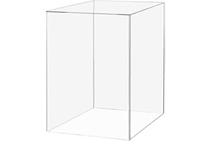 10" x 10" x 15" Acrylic Display Riser Box with One Open Side No Lid Versatile Clear Rectagular Plexiglass Retail Product Platform and Merchandise Storage Bin by Marketing Holders