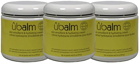 Ubalm Yellow 3 Pack - Skin Emollient & Hydrating Cream 16oz - The Ultra Hydrating Balm for Soft Skin