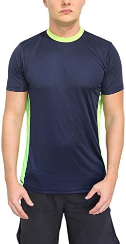 Mens Rashguard UPF 50+ Swim Shirt (Large, Dark Navy)