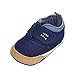 Weixinbuy Baby Boy's Canvas Soft Sole Sneaker High Shoe Deep Blue S