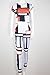 Aro Lora Women's Short Sleeve Geometric Floral Print Long Bodycon Pants Jumpsuits Rompers Clubwear Large White