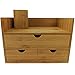 Sherwood & Co. 3-Tier Bamboo Desk Organizer with Drawers - Perfect for Desk Office Supplies, Vanity, Kitchen and Home or Office Tabletop with Bonus Pen Pencil Holder
