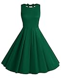 BeryLove Women's Vintage 50s Polka Dot Bowknot Retro Swing Cocktail Party Dress