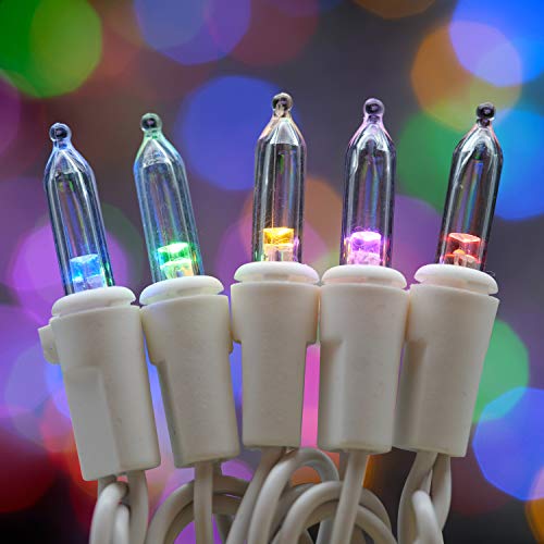 Color Changing LED Christmas Lights, 66 Ft White Wire 200 Count, Warm