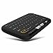 HEYNOW H18 Multifunctional 2.4GHz Wireless Mini Keyboard with Whole Panel Touchpad Mouse Combos,Rechargable Li-ion Battery Remote Control for PC, Xbox 360, Android TV Box, Computer, Laptop (Black)