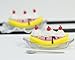 Sophia's 18 Inch American Doll Accessories Pretend Play Food Set of Banana Split 7 Pc. of 2 Spoons, 2 Lace Napkins, 2 Doll Ice Cream Banana Splits & Table Runner, for American Girl Doll & More