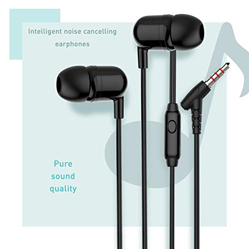 UBON UB-760 Champ 3.5mm in-Ear Wired Earphone with HiFi Clear Sound Quality for Mobile, Smartphone, Tablet, Laptop (Blac