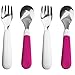 OXO Tot Fork and Spoon Set, Pack of 2 (Pink)