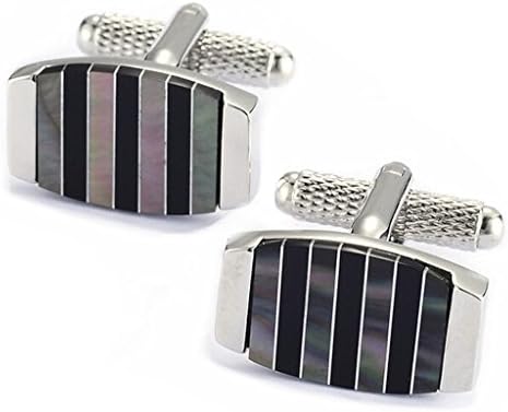 Stripe Shells French Shirts Cufflinks Cuff for Men's Shirts