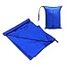 The Friendly Swede Sleeping Bag Liner Ultralight - Thin Travel Sheets for Hotel; Silky Feel Camping Sheets & Adult Sleep Sack for Backpacking and Hiking; Travel Sleeping Bag - Blue (Velcro)