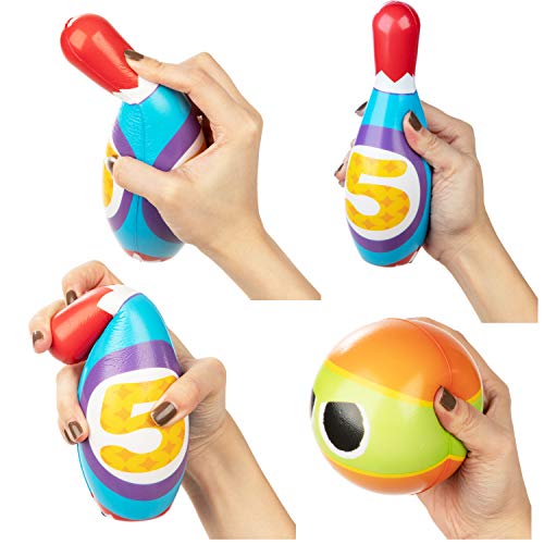 image for Juvale Kids Foam Toy Bowling Playset for Toddlers and Early Developmen