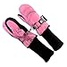 Chakka Snowblokka Waterproof Stay On Nylon Kid's Snow Mittens with Extra Long Sleeve - Pink Medium