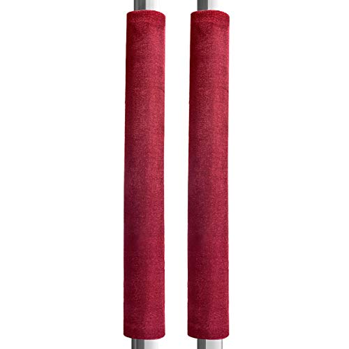 Sheskind Refrigerator Door Handle Cover Kitchen Appliance Decor Handles Antiskid Protector Gloves for Fridge Oven Keep off Fingerprints,Liquid,Oil Stain,Food Spot,2 pieces (16" 4", Burgundy)