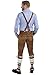 Schöneberger Trachten Couture Men's Hopfen Oktoberfest Lederhosen Knee Breeches German Costume (40