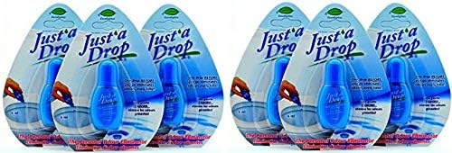 Just A Drop Toilet Personal Odor Reducer and Neutralizer - 6 Ml travel size,Blue (6-(Pack))