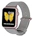 JSGJMY Apple Watch Band 38mm Leather Strap Replacement Watchbands for iWatch Series 2 Series 1 Edition Sport (Green Grey+Rose Gold Clasp)