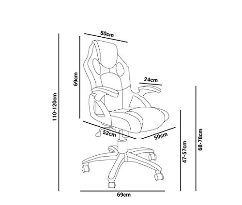 Dormidan-Silla-Gaming-Escritorio-regulacion-en-Altura-Racing-SR-1-Azul