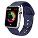 Yimzen Soft Silicone Sport Compatible for Iwatch Band Strap Compatible for Apple Watch Series 4 3 2 1 Sport and Edition, 42mm 44mm, Small/Medium, Midnight Blue