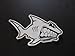 Shark Right Facing Surfing Sticker Decal