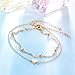 choice of all Gold Anklet Bracelet for Women Heart Ankle Chain Foot Jewelry (D:gold 2 layer)