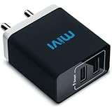 Mivi Smart Charge 3.1A Dual port Wall USB Charger with Auto &shy;Detect Technology for Apple iPhone, iPad, Samsung Galaxy, Lenovo, OnePlus, Xiomi MI, HTC, LG, Nexus, Motorola Moto G, ASUS, Coolpad, Sony, Micromax, Honor, Intex, Meizu, Karbonn and all other mobile devices and Tablets, Bluetooth Speakers, Power Banks, Cameras and More (Black)