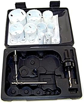 13pc BI-METAL HSS All Purpose Hole Saw 3/4" - 2-1/2" Electricians Plumbers Kit