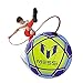 Messi Training System Kids Training Soccer Ball - Size 3 Youth Smart Football with Tether for Juggling, Foot Control, Kicking Practice - Adjustable Cord - Outdoor Soccer Equipment, Yellow