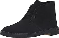 Clarks Originals Men's Desert Boot, Black Suede, 8 M