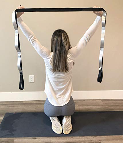 image for PVTL Stretch Out Strap for Physical Therapy & Exercise | Long 12 Loops