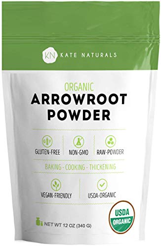 Arrowroot Flour for Body Butter & Baking (12oz) - Kate Naturals. Organic, Non-GMO, Gluten Free Arrowroot Powder Organic…