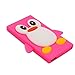 iPod Nano 7 Case, iPod Nano 8 Case, FiveBox 3D Penguin Soft Silicone Rubber Skin Case Cover for Apple iPod Nano 7th 8th Generation 7G 16GB(Hot Pink)