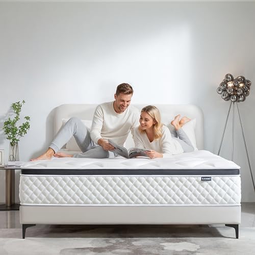 Photo 1 of Deegari Queen Mattress 14 Inch in a Box, Hybrid Cooling Gel Memory Foam & Pocketed Coils, Medium Firm, CertiPUR-US Certified, Pressure Relief, Motion Isolation