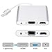 Compatible with iPhone iPad to HDMI VGA AV Adapter, Anlyso Latest 4 in 1 HDMI/VGA/Audio/AV Converter Compatible with iPhone Xs MAX XR X 8 7 6 Plus iPad Mini Air Pro to TV Projector Monitor (Silver)