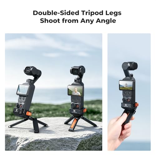 K&F CONCEPT PP63 Marco de Expansión Magnético para dji Osmo Pocket 4/3, Jaula Protectora de Aleación de Aluminio con Diseño de Liberación Rápida, Zapata Fría y Montaje de Tornillo 1/4"