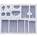 Funshowcase Cabochon Gemstone Jewelry Silicone Mold with Hole for Polymer Clay, Crafting, Resin Epoxy, Pendant Earrings Making _ 13 Cavity