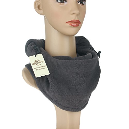 EOZY Unisex Adult Multi Use 6 in 1 Thermal Warm Fleece Balaclava Hood Full Face Mask Hat Grey