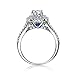Newshe Jewellery Wedding Engagement Ring Set AAAAA Cz 925 Sterling Silver 2Ct Round Created Blue Sapphire White Size 4-13
