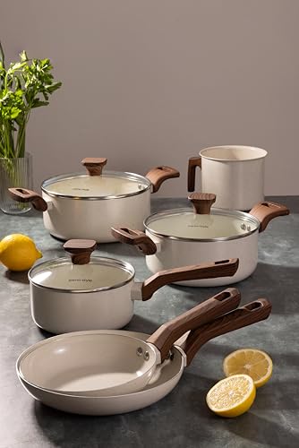 Mimo Style, Conjunto de 6 Panelas Pratic Cook Marmol Compatível com Fogão por Indução