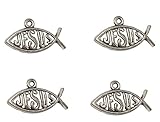 Yansanido Pack of 100 Alloy Fish Shape
