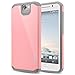 HTC One A9 Case, RANZ Grey with Pink Hard Impact Dual Layer Shockproof Bumper Case For HTC One A9