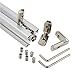 Boeray 20pcs 2020 Series Europe Standard Aluminum Profile T Slot 6mm Inner Bracket Joint with Screws, 2pcs of Wrench