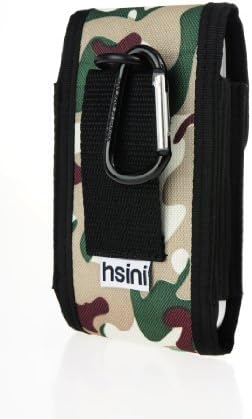 hsini Ring Hook Clip Carry Pouch for iPhone 5s/5/4s/4 Samsung S3/S4/S5 - Retail Packaging - Brown Camouflage