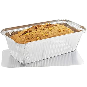 Juvale Loaf Pans with Lid (50 Pack) Disposable Aluminum Foil Bread Baking Tins 8.5 x 2.5 x 4.5 inches (22 Ounce)
