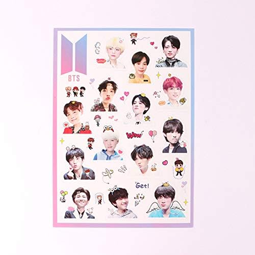 BTS BT21 Cute Transparent Sticker KOYA SHOOKY Cooky TATA CHIMMY RJ Decals Paper Doll for Car Phone Pad Laptop