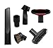GIBTOOL Vacuum Attachments Accessories Cleaning Kit Brush Nozzle Crevice Tool for 1 1/4 inch & 1 3/8 inch Standard Hose 6pcs primary