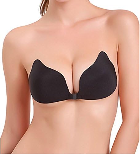 OUKIN Women's Invisible Self-Adhesive Push-up Bra Strapless Backless Reusable Silicone Gel Bras