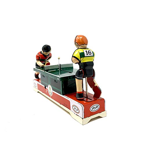 Off the Wall Toys Vintage Windup Ping Pong Match Souvenir Clockwork Collectable Tinplate Toy