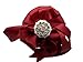 Amoleya 7 Inch Customization Romantic Burgundy Wedding Bride Holding Bouquet with Satin Roses and Rhinestones