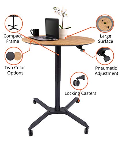 image for Stand Up Desk Store Pneumatic Adjustable-Height Cafe Table | Breakroom